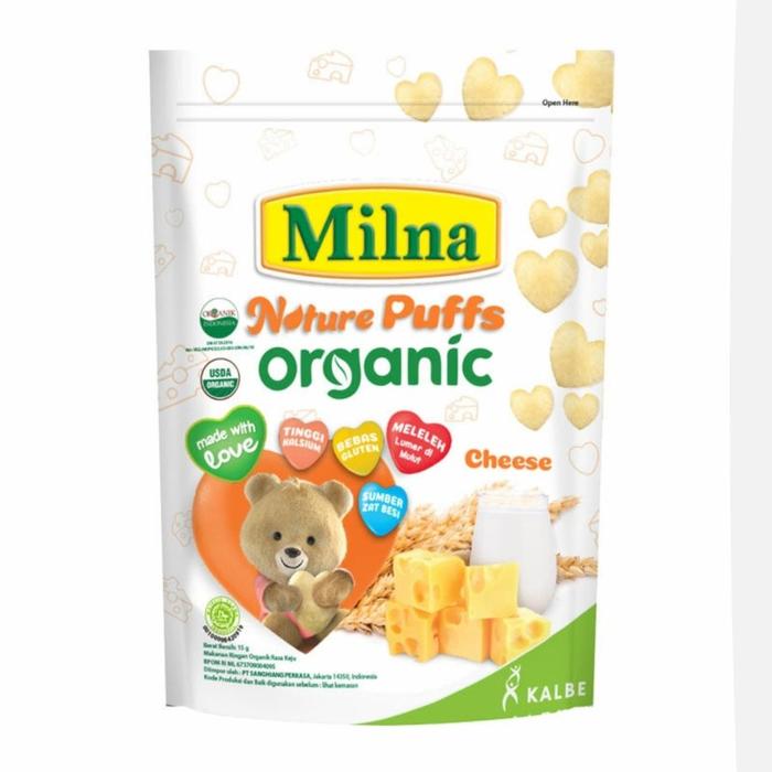 Gambar Milna Nature Puffs Organic Pouch 8m+ 15gr Snack Puffs Bayi - Cheese dari The Hungry Tummy undefined Tokopedia
