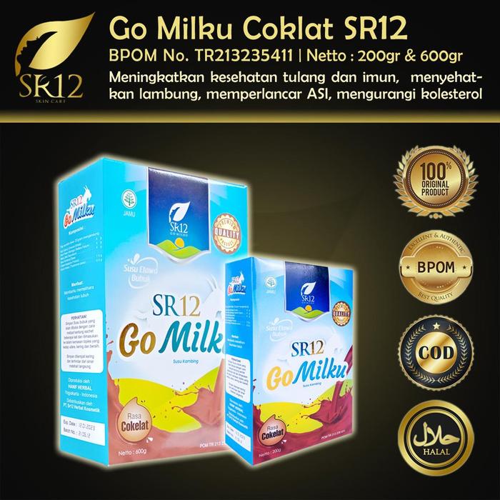 Gambar SR12 GoMilku Coklat Susu Kambing Etawa Susu Go Milku Rasa Coklat SR 12 dari rahardianstore52 undefined Tokopedia