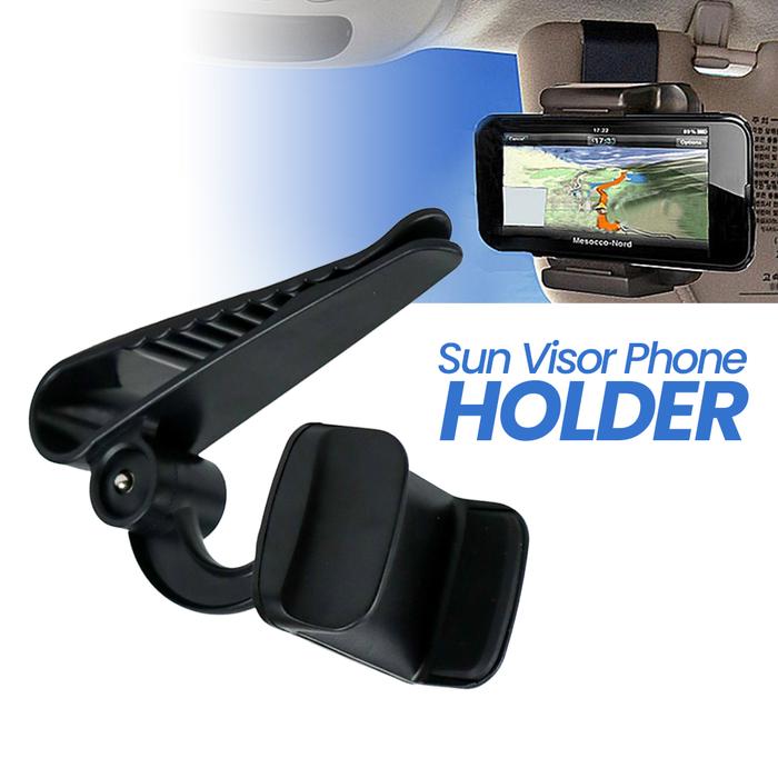 Gambar Universal Smartphone Car Holder Sun Visor 360 degree - ZY0209 - A_S - Black dari Appiliance Store undefined Tokopedia