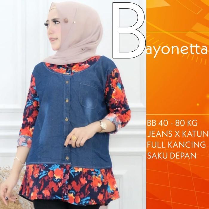 Gambar PAKAIAN WANITA ATASAN BAYONETTA UNTUK BB 52 SAMPAI 80 KG ORIGINAL REAL - Orange, L dari mysa@shop undefined Tokopedia