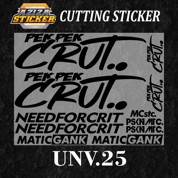 Gambar Sticker Striping Cutting Scoopy NEED FOR CRIT Isi 11 pcs AZ UNV 25 - Hitam dari Aziza Sticker undefined Tokopedia