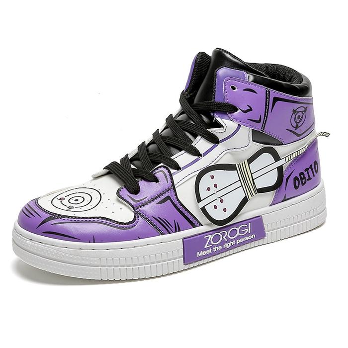 Gambar Sepatu Pria Sneakers Naruto Uchiha Obito Akatsuki Ninja Kets Cosplay - Purple, 38 dari Brainly Official Store undefined Tokopedia