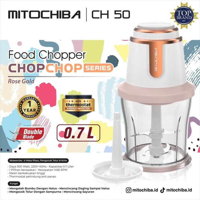 Gambar MITOCHIBA Food Magic Chopper Blender CH50 / CH-50 / CH 50 0.7L - Gold dari Tsurayya Elc undefined Tokopedia