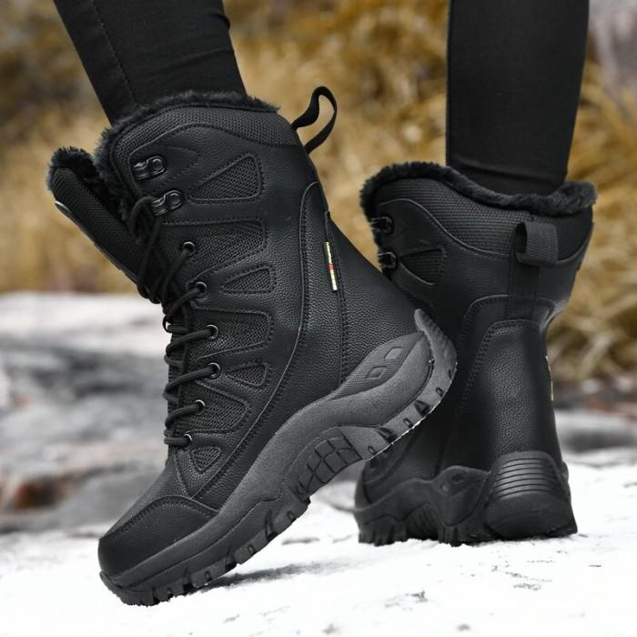 Snow Boots Women Hiking Boots Black Snow Boots Black Hiker Boots