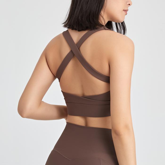 Gambar PREMIUM CECIL SPORTS BRA - Olahraga Yoga Workout Gym - BROWN, S dari lafiola undefined Tokopedia