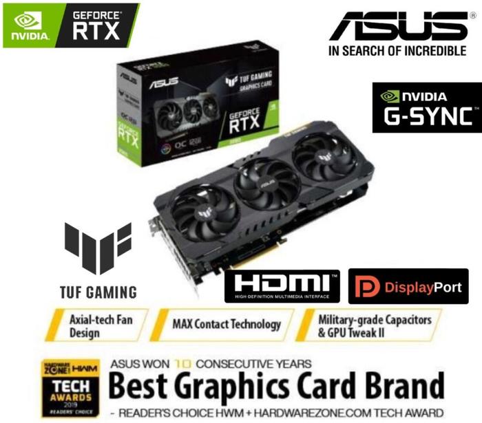 Asus TUF Gaming GeForce RTX 3060 V2 OC 12GB GDDR6 192bit di Axia  Computer Tokopedia