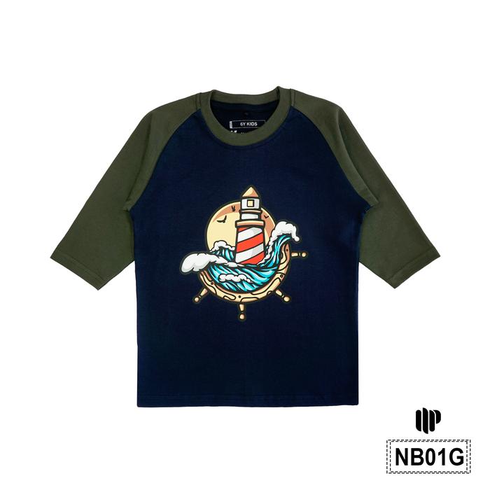 Gambar Madia Kaos Raglan Motif Casual Anak Unisex Lengan 3/4 - NB01 Series3 - Mercusuar, 2T dari Madiaproject undefined Tokopedia