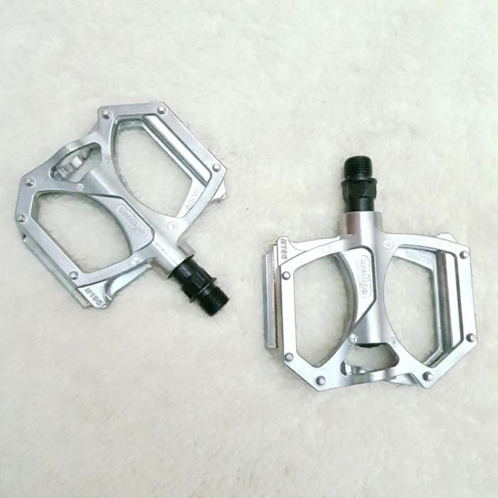 Jual Pedal Wellgo DU Bearing Silver Alloy As Besar Antislip MTB