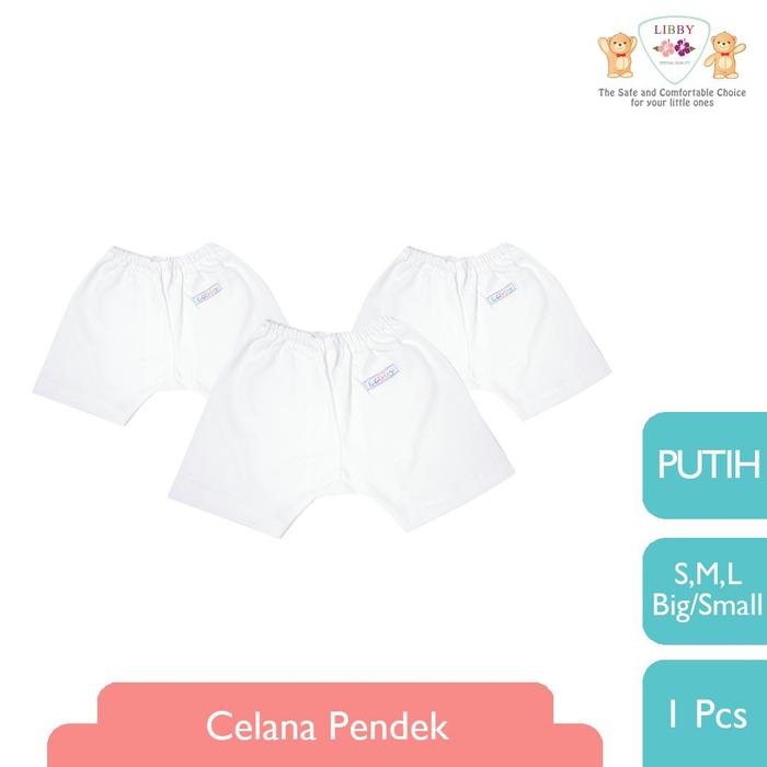 Gambar LIBBY Celana Pendek Anak Kecil Polos Putih 1 PCS - Baby dari Libby Baby Indonesia Kota Administrasi Jakarta Barat Tokopedia