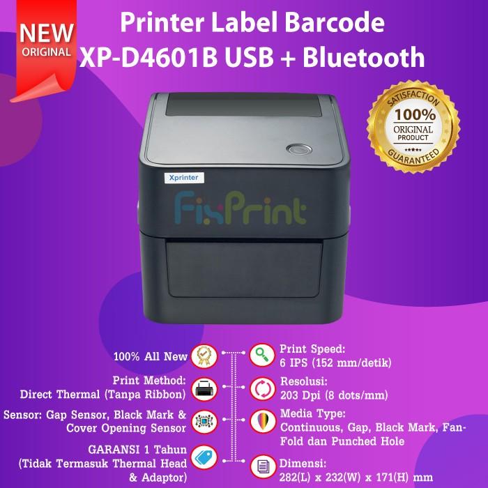 Gambar PRINTER LABEL BARCODE THERMAL XPRINTER XP-D4601B VERSI BARU XP-420B - USB ONLY dari FixPrint Jakarta undefined Tokopedia
