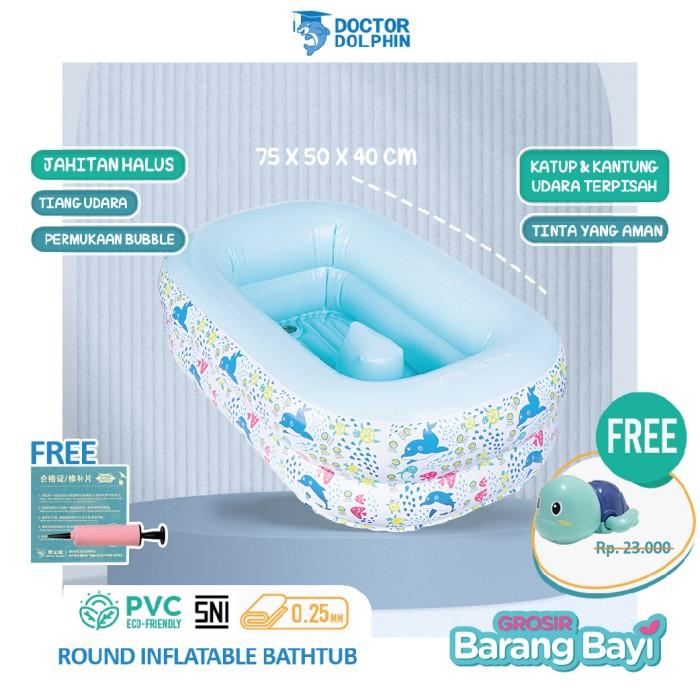 Gambar Doctor Dolphin Inflatable Baby Bathtub / Bak Mandi Bayi / Bathtub - Bathtub New dari Bebyfsahion-4 undefined Tokopedia
