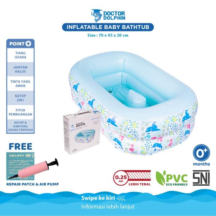 Gambar DOCTOR DOLPHIN Baby Bathtub / Bak Mandi Bayi Tiup / Kolam Mandi - Bathtub New dari Bebyfsahion-4 undefined Tokopedia