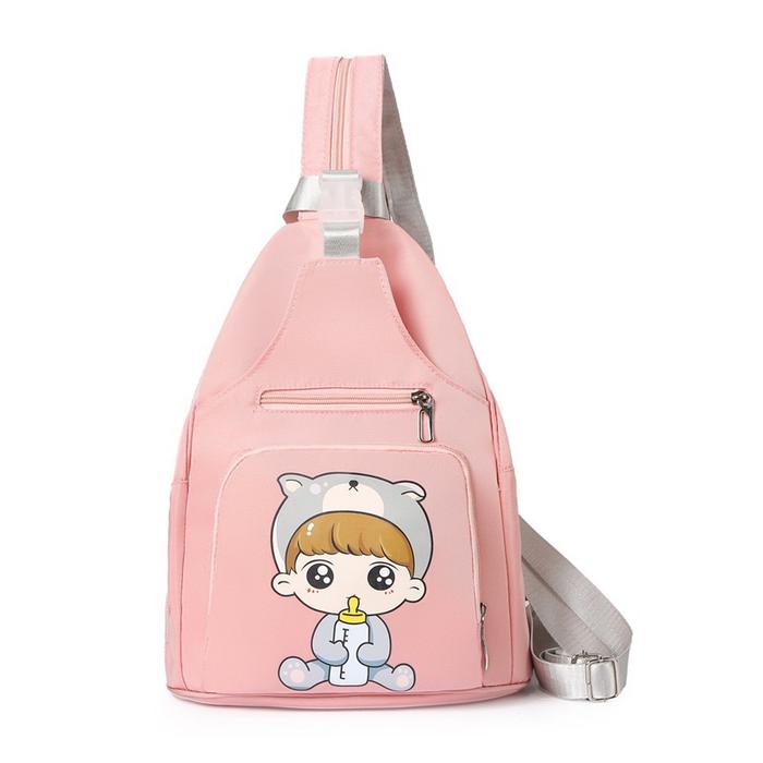 Gambar TAS BAYI 6013 - TAS SELEMPANG BAYI “GAMBAR BAYI NGEDOT” DIAPER - H - BabyPink dari TAS BAYI TAS DIAPER undefined Tokopedia