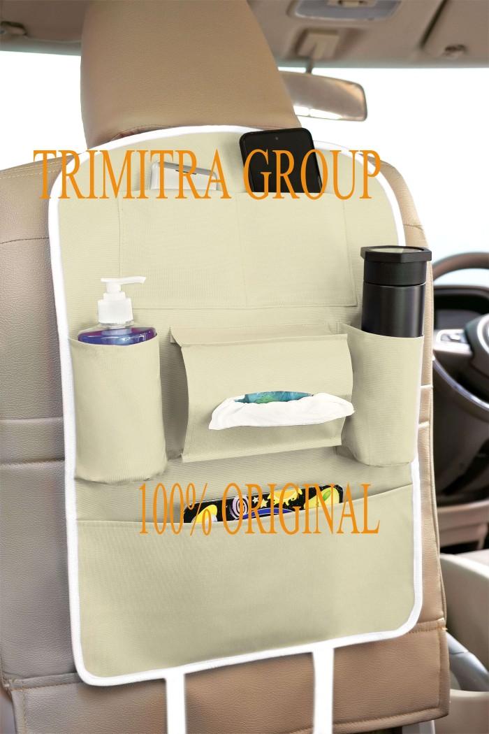 Gambar Car Seat Organizer Back Seat Organizer/Tas Blkg Jok Mobil Multifungsi - Cream dari Grosir Auto undefined Tokopedia