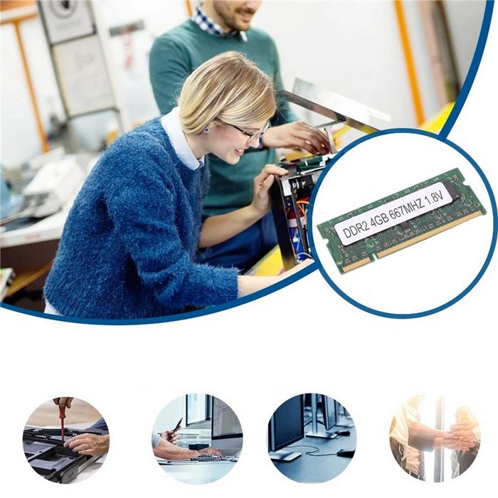 Jual DDR2 4GB Memori Ram Laptop 667Mhz PC2 5300 SODIMM 200