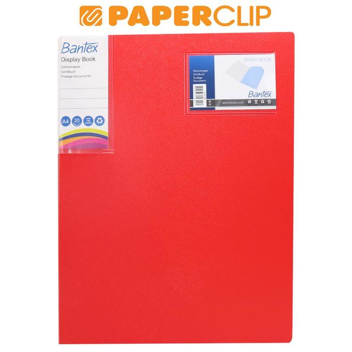 Gambar DISPLAY BOOKS / CLEAR HOLDER BANTEX 3143 A4 20 09 RED dari Paperclip Indonesia undefined Tokopedia