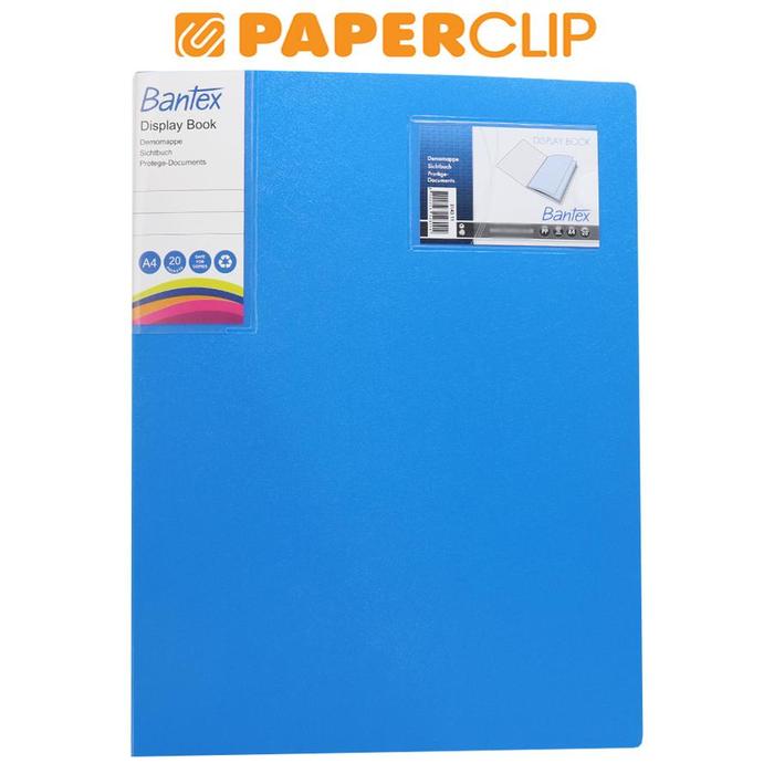 Gambar DISPLAY BOOKS / CLEAR HOLDER BANTEX 3143 A4 20 11CBLUE dari Paperclip Indonesia undefined Tokopedia