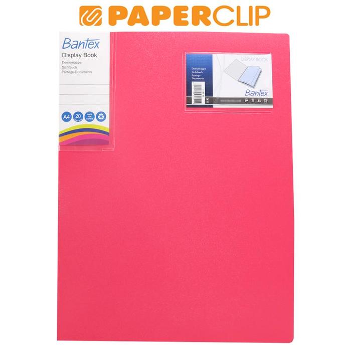 Gambar DISPLAY BOOKS / CLEAR HOLDER BANTEX 3143 A4 20 63 MELON dari Paperclip Indonesia undefined Tokopedia