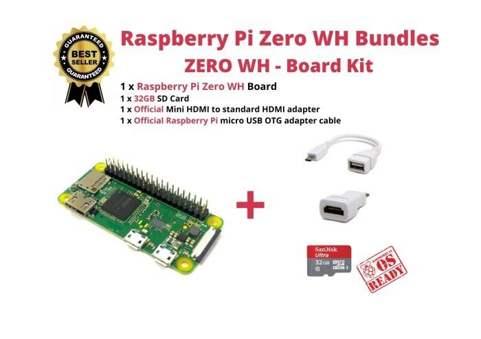Gambar Raspberry Pi Zero WH (Pre-soldered with headers) Bundles - Board Kit dari TOKOASIA. undefined Tokopedia
