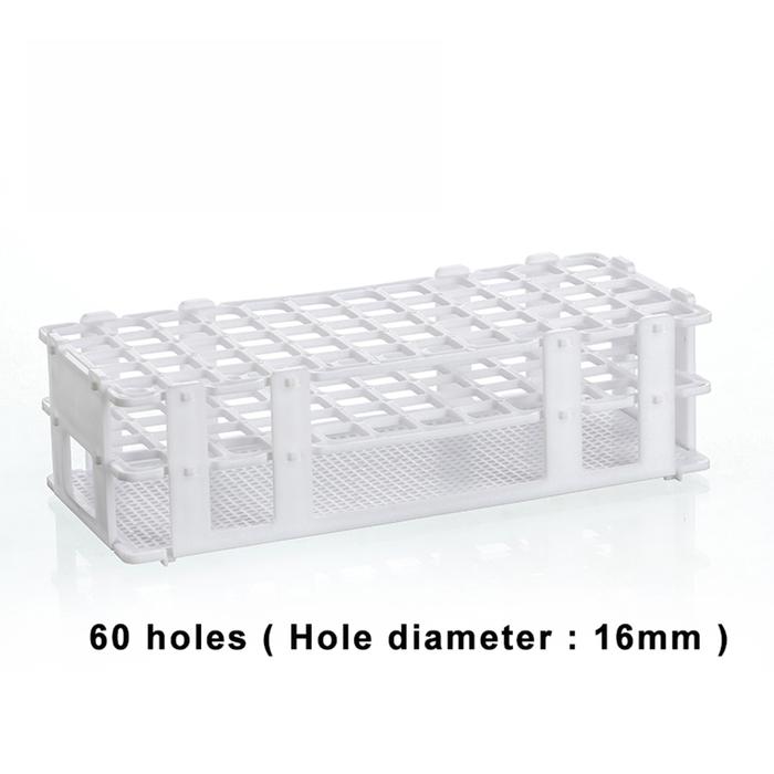 Gambar Rak Tabung Reaksi Plastik Rak Test Tube Rack 24 / 60 Lubang - 60Holes dari IDT4 undefined Tokopedia