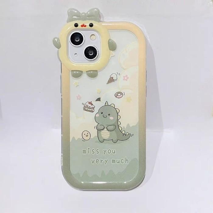 Gambar IPHONE 13 13 PRO MAX 14 PRO MAX 14 PLUS camera boneka TIMBUL CASE - CUTE DINO, IP 14PLUS dari JURAGANJAYACASE undefined Tokopedia