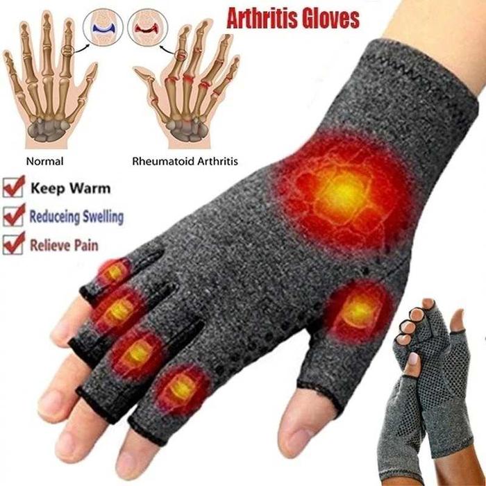 Gambar Sarung Tangan Terapi Arthritis Glove Therapy Comfortable - AY3 - Gray, L dari Maslinda Store undefined Tokopedia