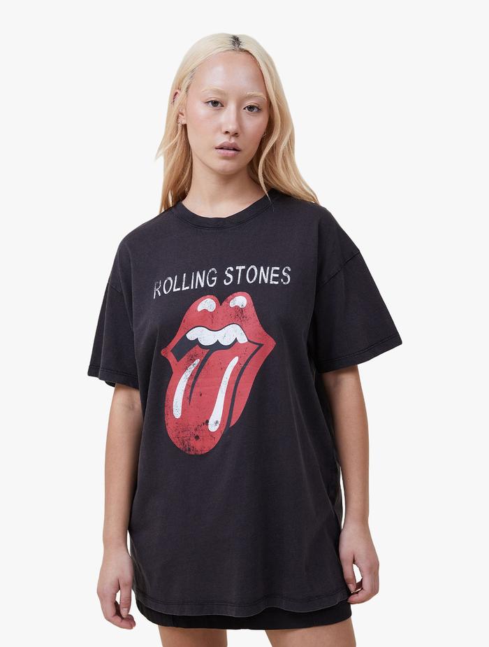 Gambar Cotton On - Kaos - Boyfriend Rolling Stones Music Tee - RS Tongu/Black - Rs Tongue/black, 2XS dari Cotton On Official undefined Tokopedia