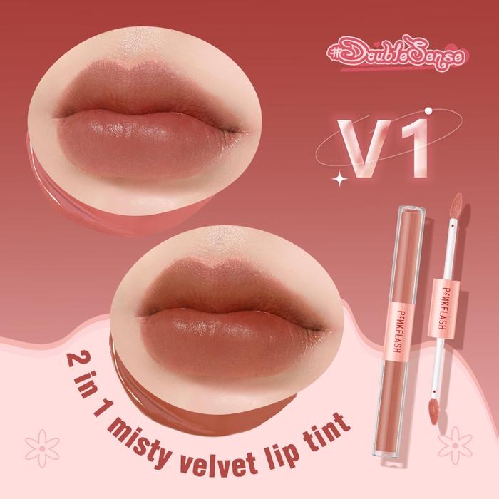 Gambar PINKFLASH DUO LIPGLOSS DOUBLESENSE 2IN1 DUAL ENDED LIPSTICK LIQUID - V01 dari WIN SHOP SOLO undefined Tokopedia