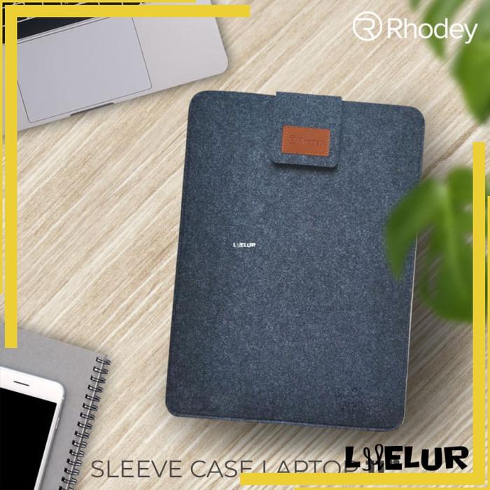 Gambar Sarung Laptop DA98 11 - 15 inch Felt Sleeve Case Laptop Rhodey - Dark Gray - 11 dari Lhelur undefined Tokopedia