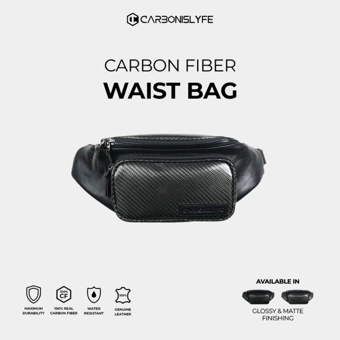 Gambar CARBON IS LYFE - Voyager Waist Bag - Premium Carbon Fiber Bag - Matte dari Carbon is Lyfe Jakarta undefined Tokopedia
