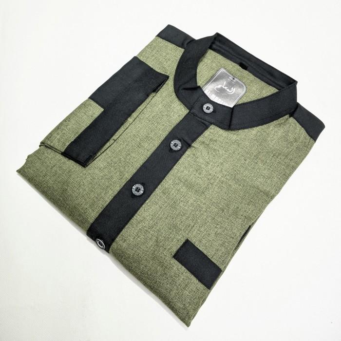 Gambar Jubah List Reglan Katun Madinah Gamis Pria Dewasa Premium Katun Madina - Olive, XL dari Bobing Shop undefined Tokopedia