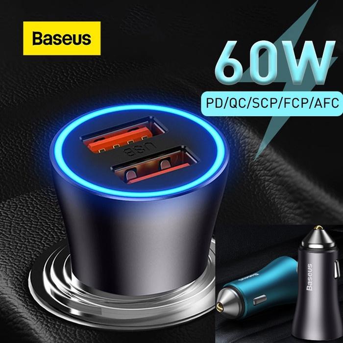 Jual Car Charger Golden Contractor Dual USB Fast Charging 60W