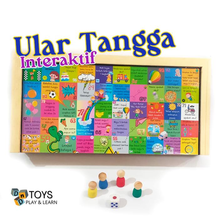 Gambar Mainan Anak Keluarga Interaktif Board Game Ular Tangga Snake Ladder - Model B dari Diego Corner Shop undefined Tokopedia