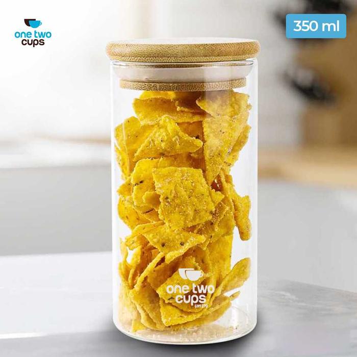 Gambar Toples Kaca Makanan Ringan Jajan Snack Cemilan - Transparan, 350ml dari avelia vista undefined Tokopedia