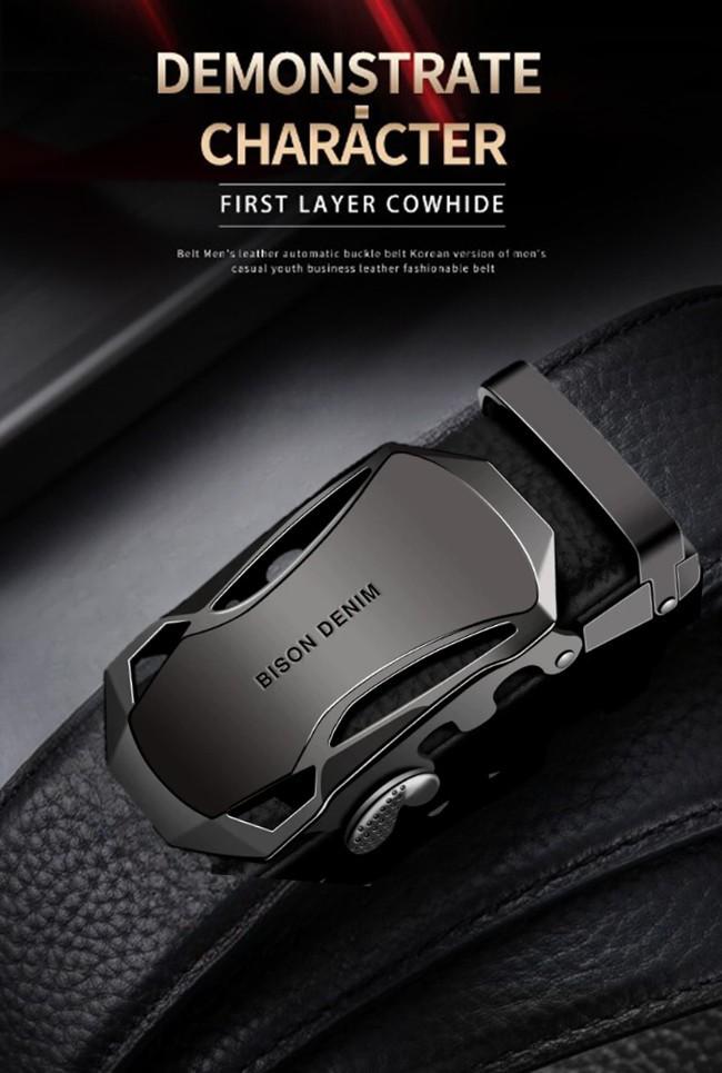 Gambar Ikat Pinggang Pria Kulit Asli Bison Denim Original Auto Luxury Premium - 130cm+box biasa dari Gadget Crown undefined Tokopedia