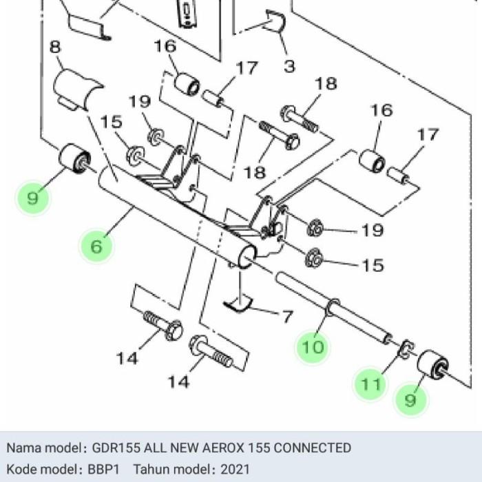 Jual BRAKET BOSH DAMPER ENGINE MOUNTING BRACKET ALL NEW AEROX 155 ...