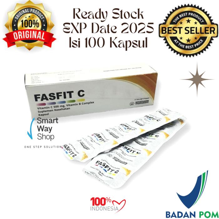 Gambar FASFIT Vit C 500 MG + B Complex 1 Box isi 100 Ready ORI BPOM - C-Fasfit C dari HealthyWayOFC undefined Tokopedia