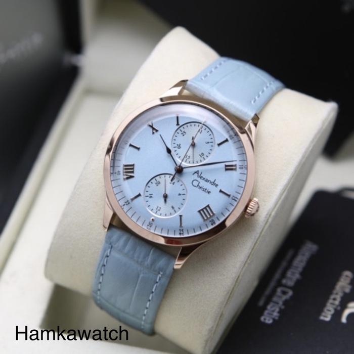 Gambar jam tangan wanita alexander cristie original ac2943 kulit biru muda dari Jasmina mall undefined Tokopedia