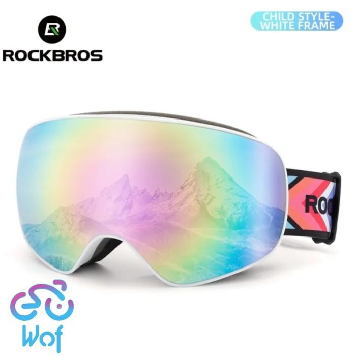 Gambar ROCKBROS SP284 Kacamata Sepeda Motor Bike Downhill AntiFog Ski Goggles - Child White dari Wof Premium undefined Tokopedia