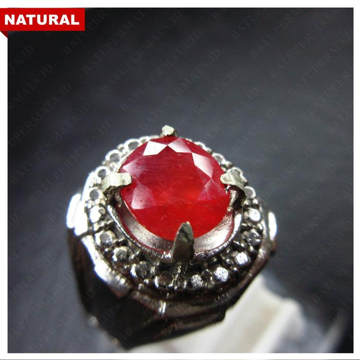 Jual ORANGE SAPPHIRE CINCIN BATU PERMATA NATURAL Kab
