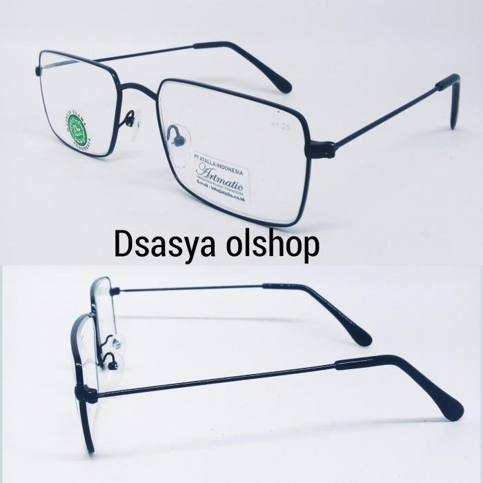 Gambar Kacamata Baca Plus Frame Besi Kotak Fashion Pria Wanita Atm 1001 - Hitam, +100 dari Dsasya-Olshop undefined Tokopedia