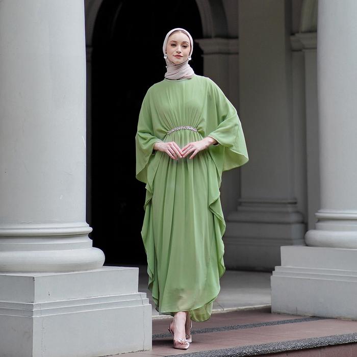 Gambar Miss Nomi - Jamilah Kaftan Wanita / Baju Lebaran / Kaftan Best Seller muslim panjang / ceruty Gamis Dress Outer Rayon Pesta Mewah Kondangan Maxi Dewasa Remaja Crinkle Airflow Simple - CANDY PINK, FREE SIZE dari Miss Nomi undefined Tokopedia