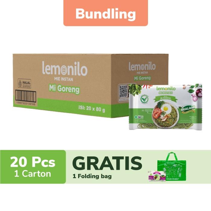 Gambar Dijual 20 Pcs Lemonilo Mie Instan Goreng 80g FREE Folding Bag Murah dari ramanda books undefined Tokopedia