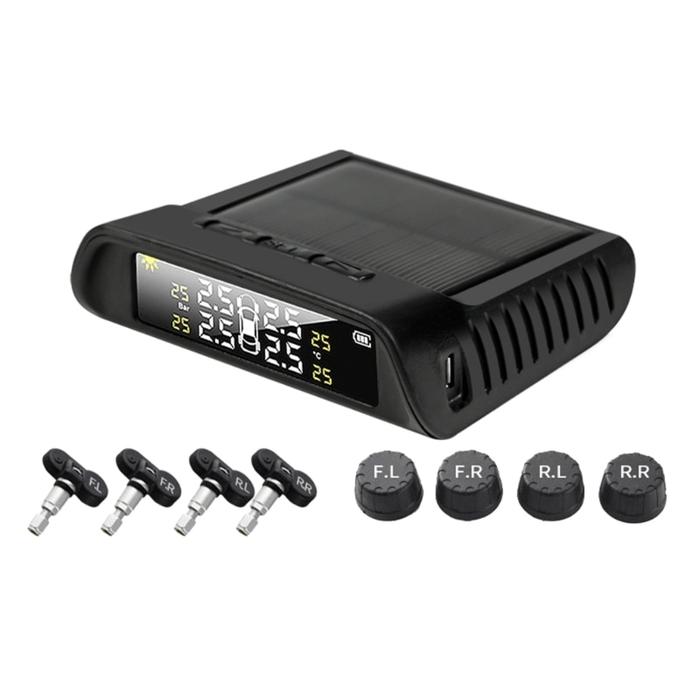 Gambar Terlaris, 090E Tire Pressure Monitoring System Solar Power TMPS LCD dari ahirda undefined Tokopedia