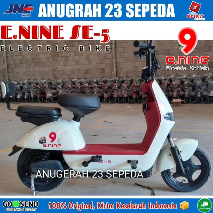 Gambar Sepeda Listrik E-Nine SE 5 Electric Bike 500 Watt 48V 12AH - Putih dari Anugrah 23 sepeda undefined Tokopedia