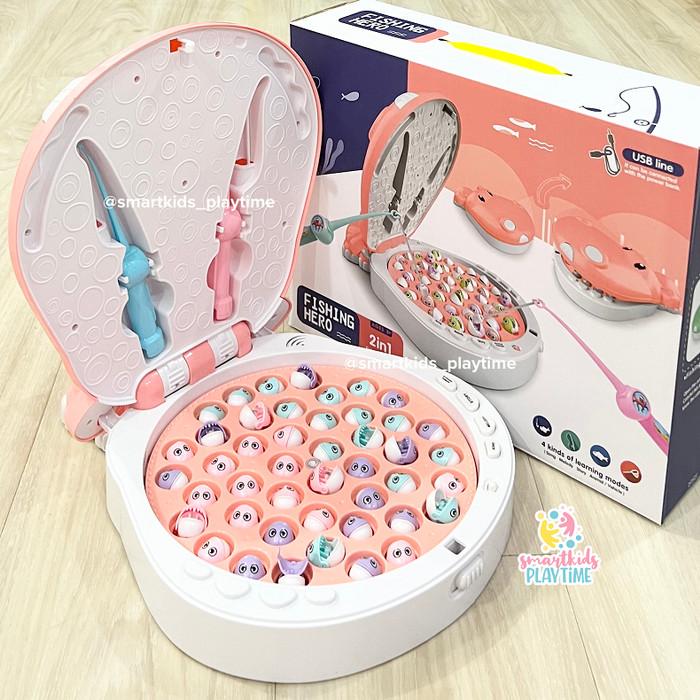Gambar Electric Hippo Fun Fishing Game Mainan Edukasi Anak - Merah Muda dari Smartkids Playtime undefined Tokopedia