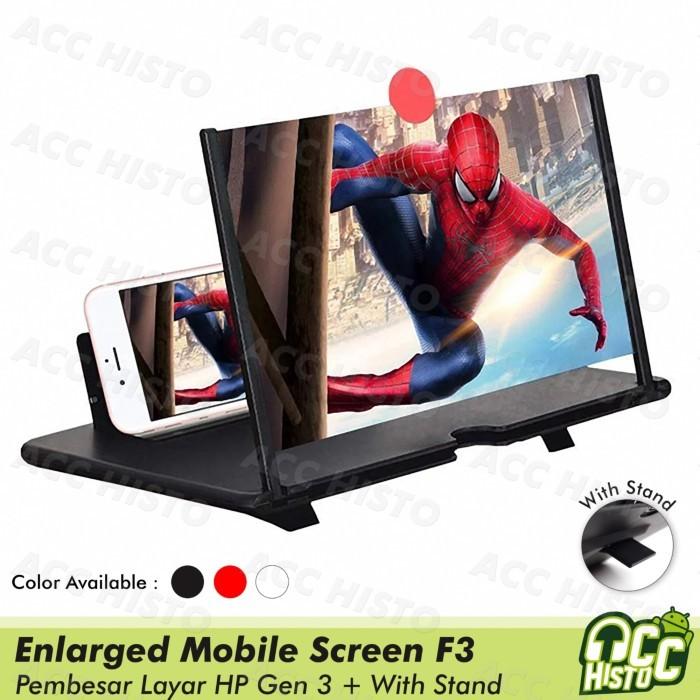 Gambar Pembesar Layar HP F3 Enlarged Mobile Screen Gen3 Phone Magnifier Stand - Hitam dari histocloth undefined Tokopedia