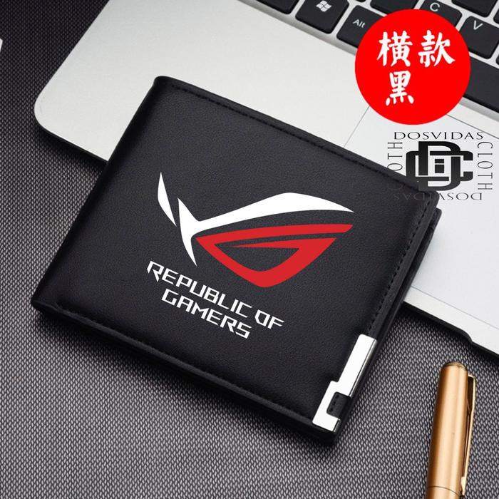 Gambar Dompet Pria Lipat REPUBLIC OF GAMERS Dompet Kulit ROG ASUS KEREN - Hitam dari DosvidasCloth undefined Tokopedia