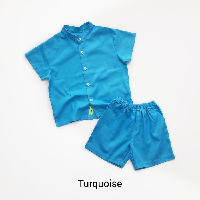 Gambar HEYTIMMY - Setelan Kemeja Celana Pendek Anak Laki Laki - Maja Set - TURQUOISE, 2-3 tahun dari Heytimmy undefined Tokopedia