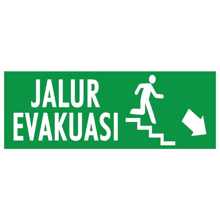 Gambar STIKER JALUR EVAKUASI | STICKER EMERGENCY EXIT | STIKER PERINGATAN - R4 dari Royal Print_NEW undefined Tokopedia
